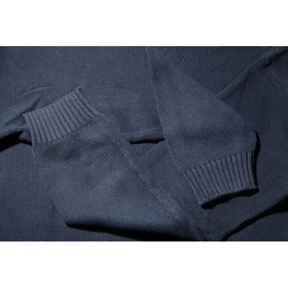 Tommy Hilfiger Men’s Navy Crest Logo Cotton Crewneck Sweater XXLT - Picture 5 of 5